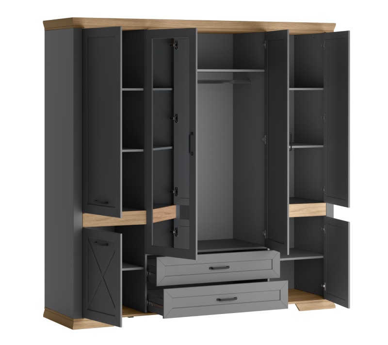 Шкаф Marselle дымчатый алмаз SZF6D2S_1