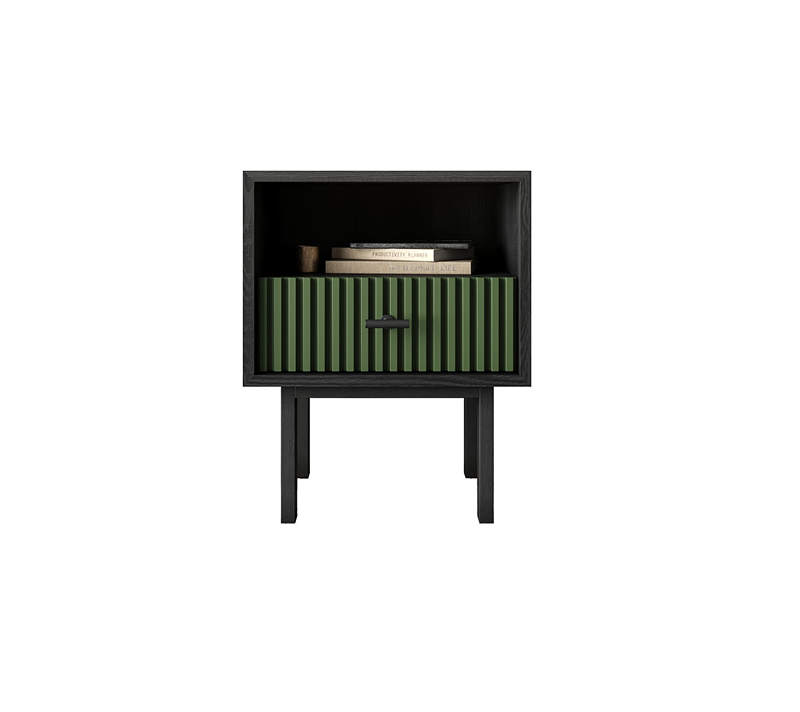 Тумба прикроватная Emerson зеленый/черный EM17/green/L