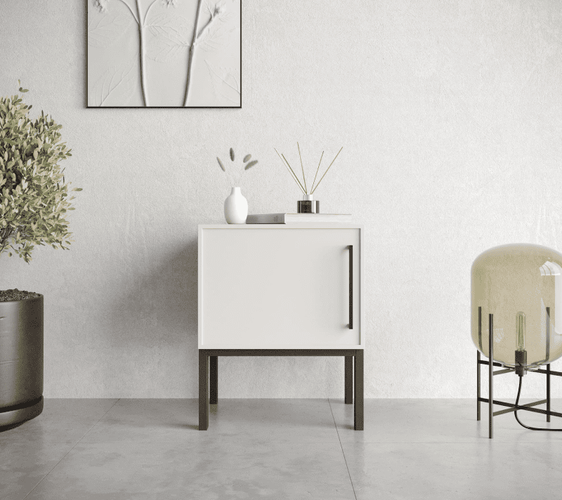 Тумба прикроватная Nicole белый NLN08_1