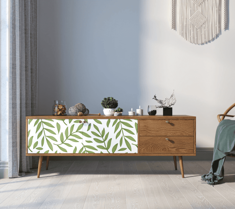 Тумба-комод Berber зеленый/белый/коричневый BB27/Print_28_1