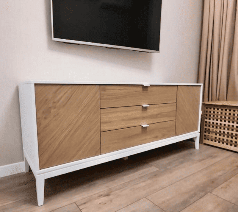 Тумба-комод с 2-мя дверьми и 3-мя ящиками Fjord белый_2