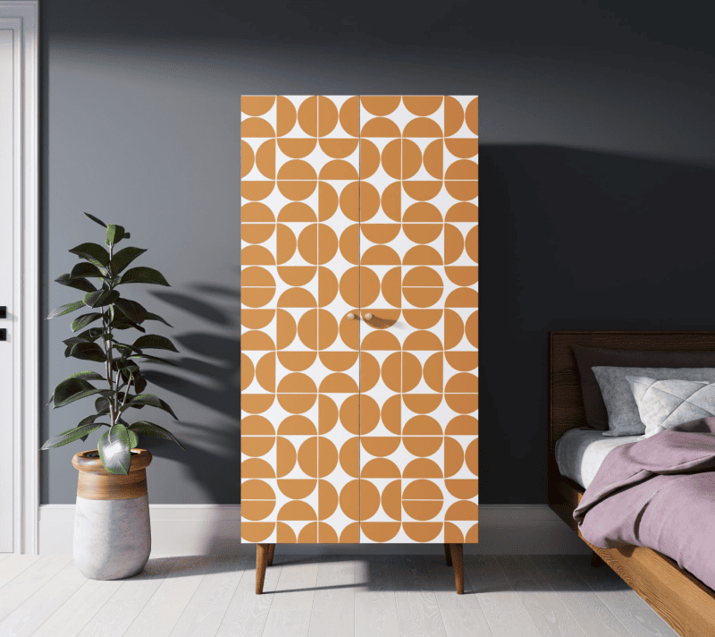 Шкаф Berber оранжевый/белый BB08/Print_14_1