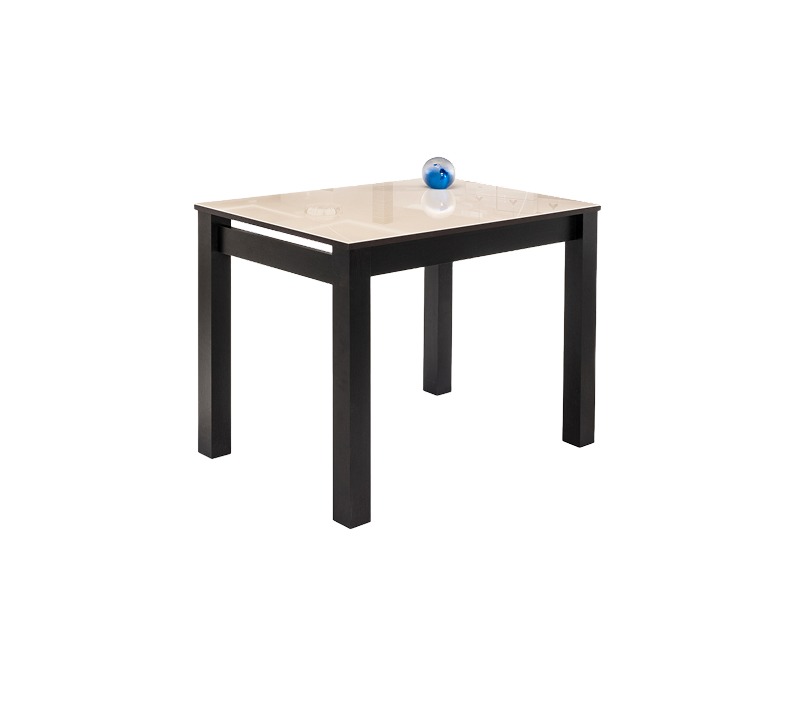 Стол стеклянный Раймунд венге/бежевый 100х70х77