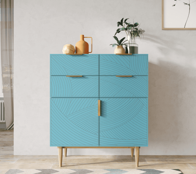 Комод Line голубой LN17/GR1/blue_1