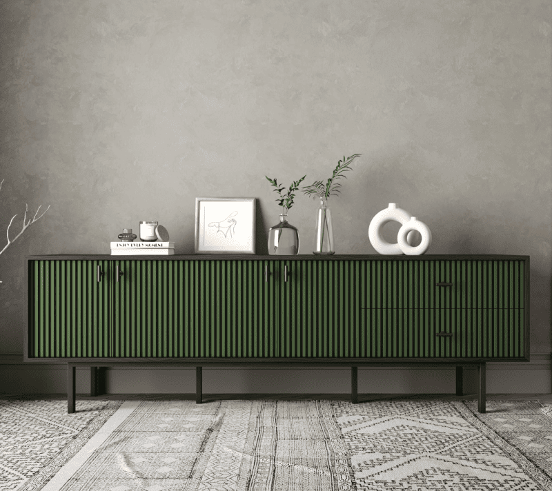 Тумба-комод Эмерсон зеленый/черный EM04/green/L_1