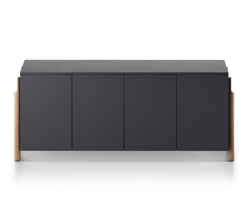 Тумба с 4-мя дверьми Basic черный