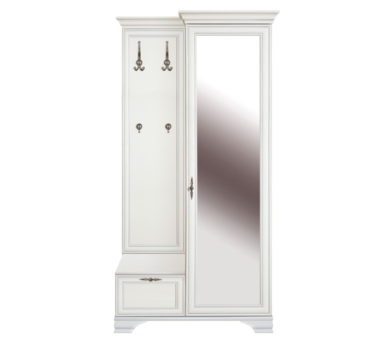 Шкаф с вешалкой Kentaki белый РРК1D1K/P