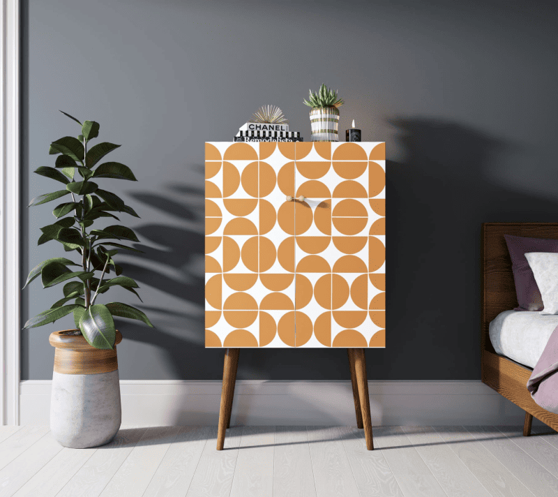 Тумба Berber оранжевый/белый BB09/Print_14_1