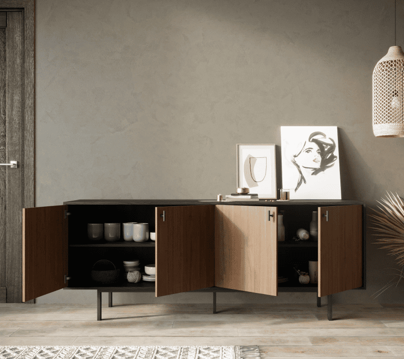 Тумба Emerson коричневый/черный EM01_2