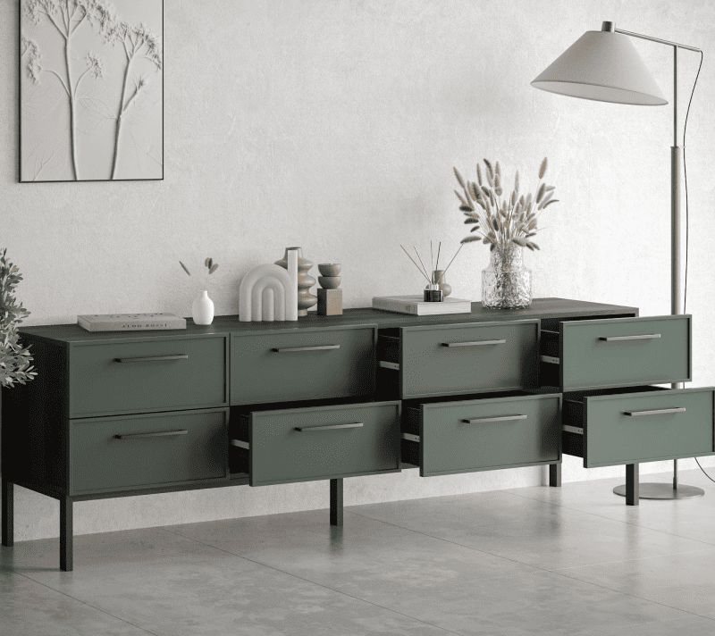 Комод Nicole зеленый NEM03G_2