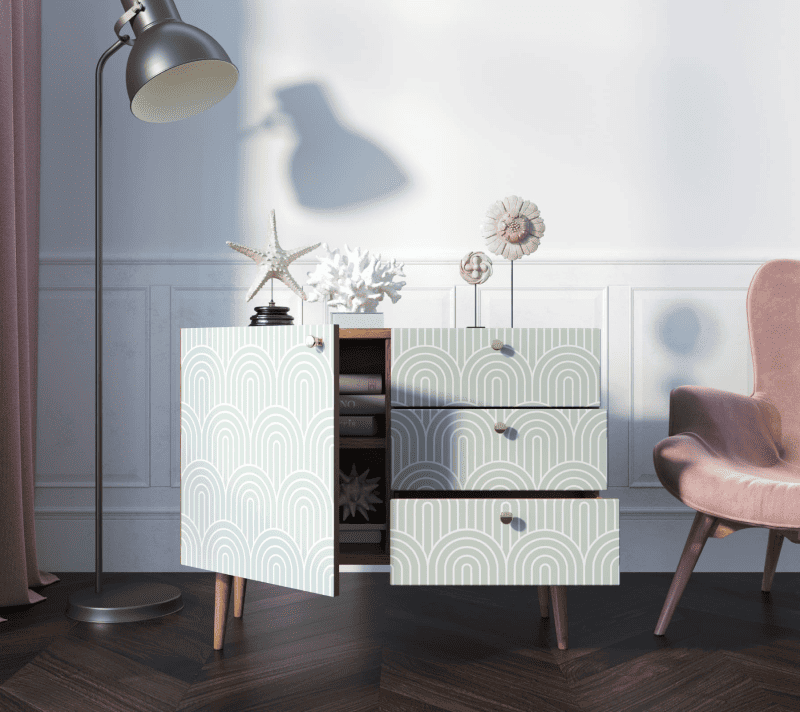 Тумба-комод Berber зеленый/белый BB34/Print_34_2