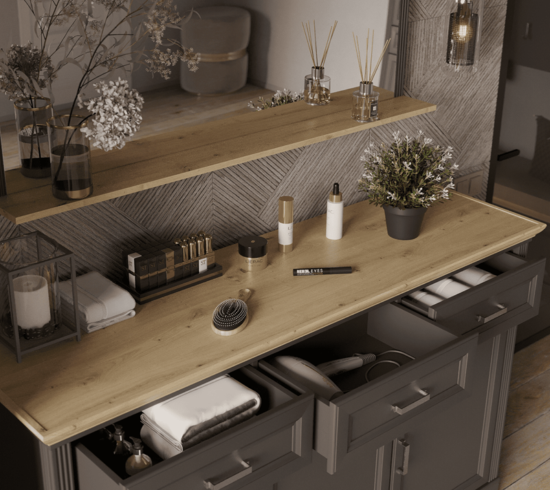 Тумба-комод Jasmin графит/дуб артизан KOM3D3S_4