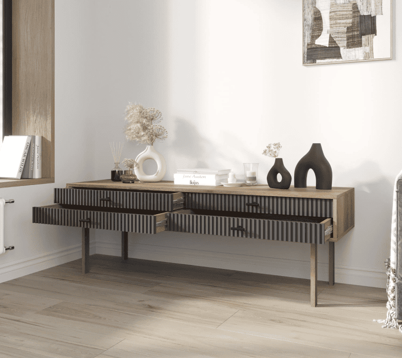 Тумба под телевизор Emerson черный/коричневый EM23/7024/L_2