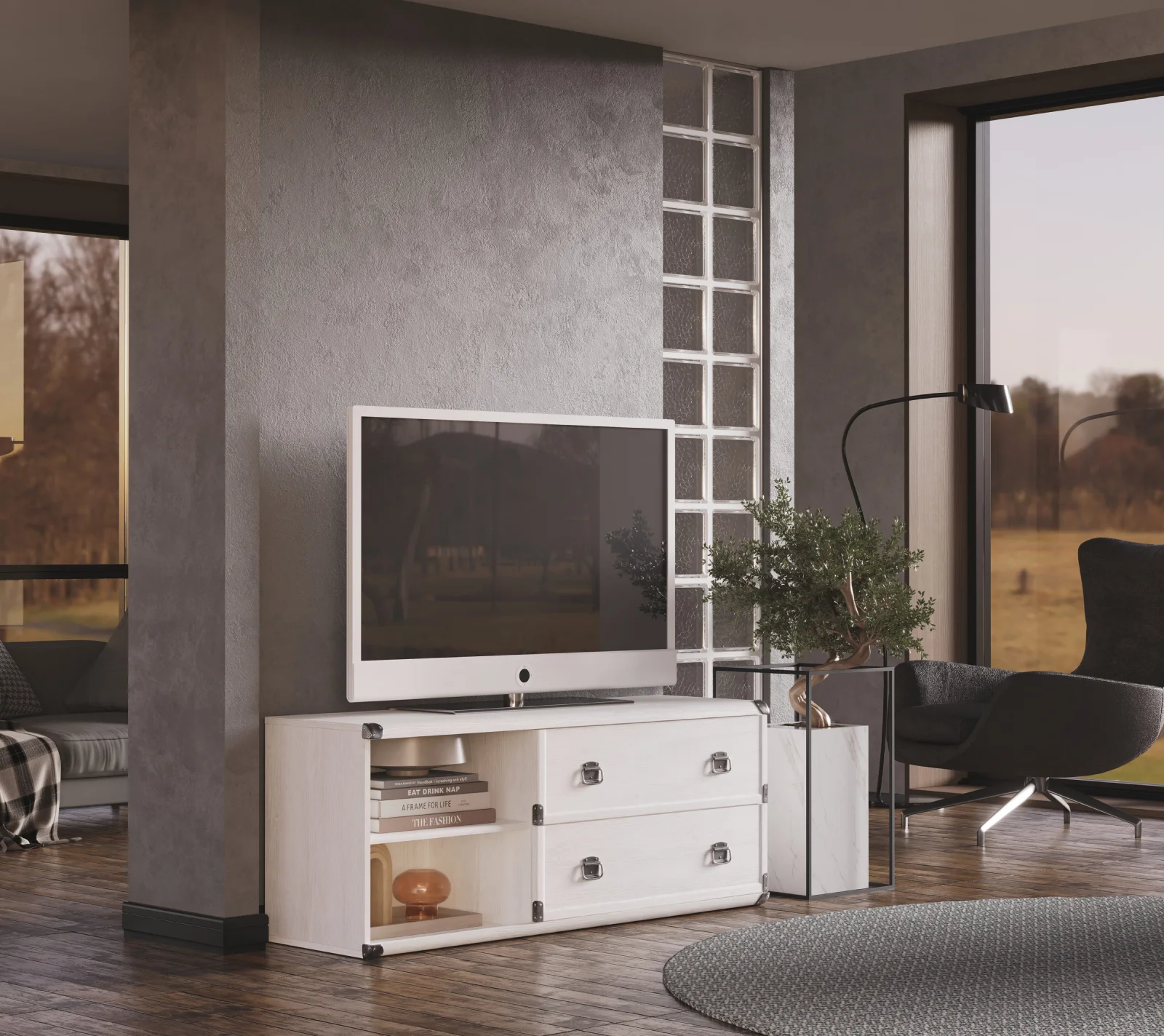 Тумба под телевизор Индиана сосна каньон JRTV/130_3