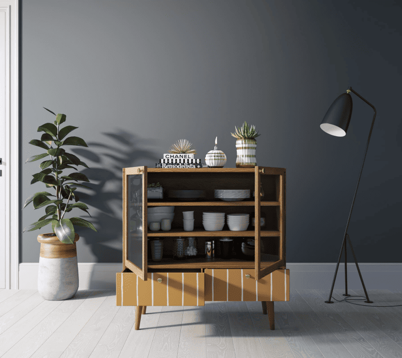 Тумба-витрина Berber оранжевый/коричневый BB47/Print_43_2