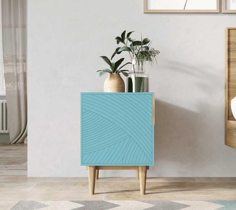 Тумба прикроватная Line голубой LN08/GR1/blue_1