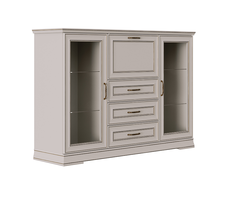 Тумба-витрина с подсветкой Florencia персидский жемчуг KOM2W3S1B_1