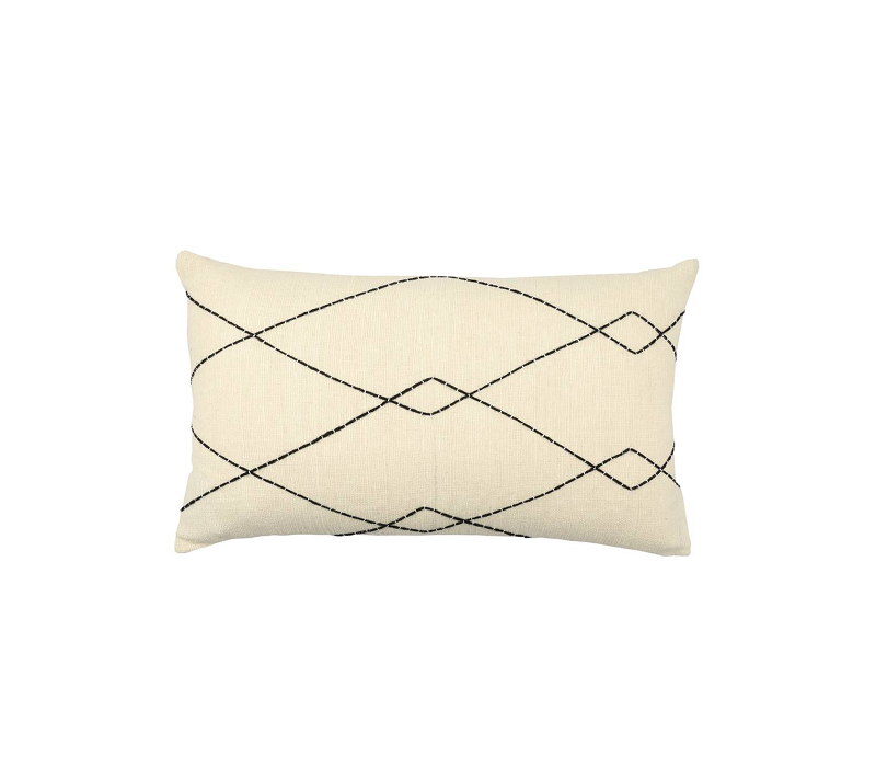 Подушка декоративная Чевери кремовый/черный 420042