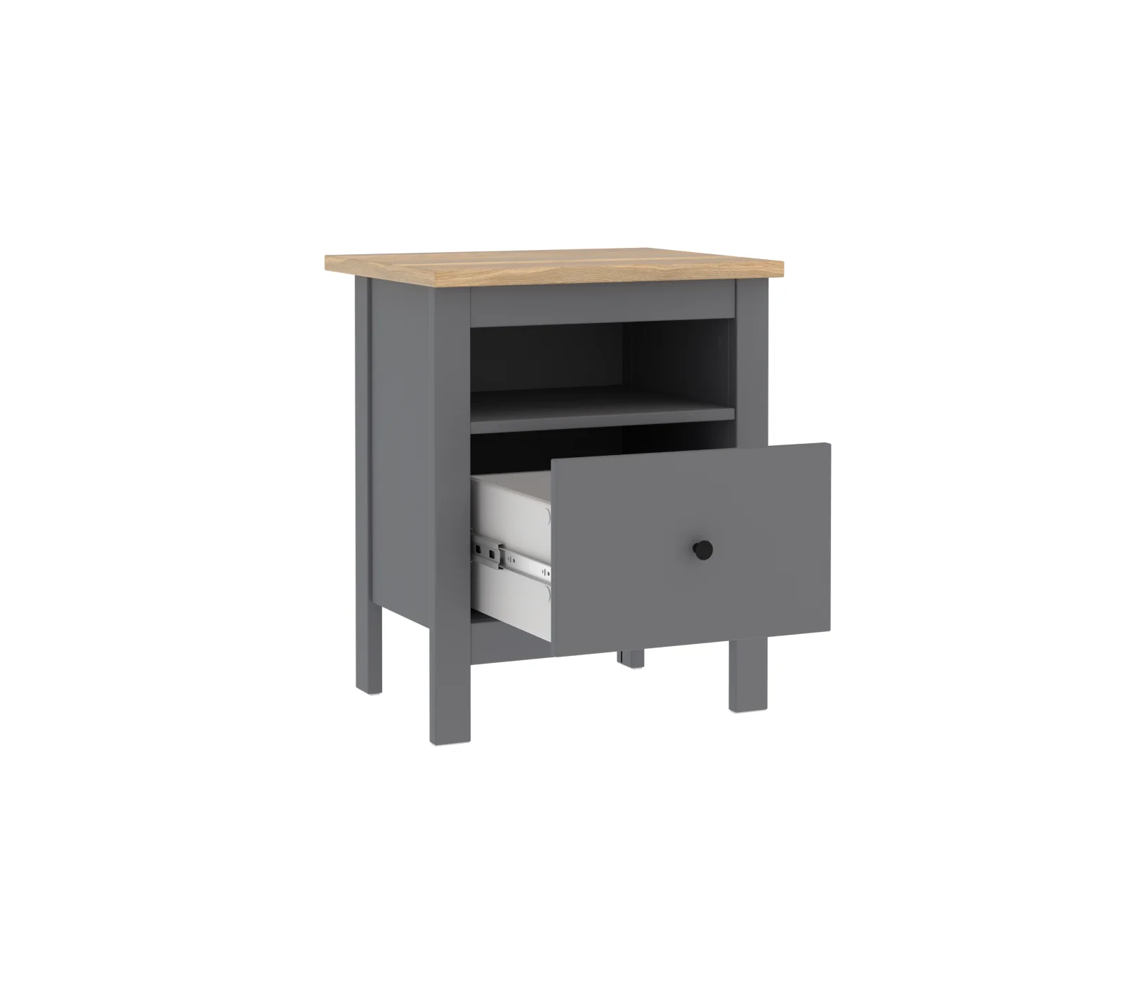 Тумба прикроватная Сага серый/ясень_1