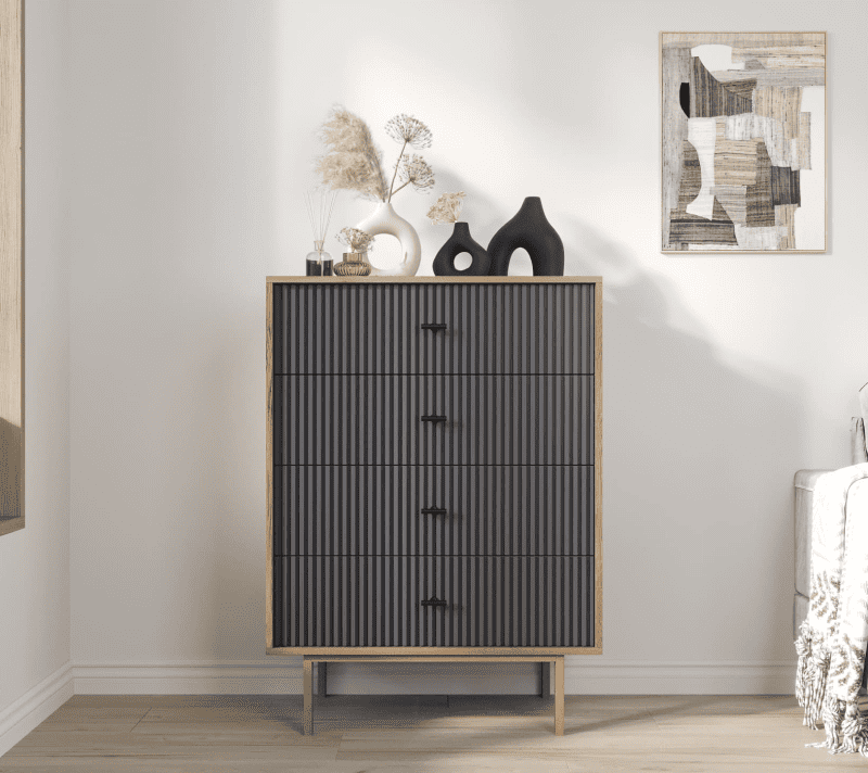 Комод Эмерсон черный/коричневый EM18/7024/L_1