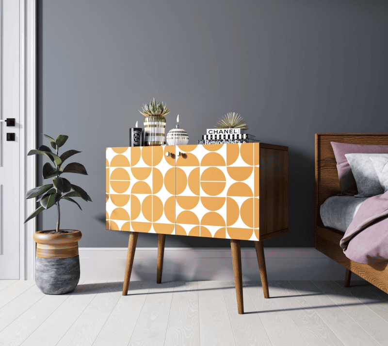 Тумба Berber оранжевый/белый BB13/Print_14_3