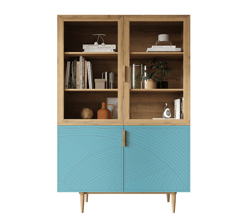 Витрина Line голубой LN11/GR1/blue