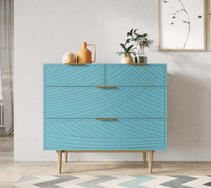 Комод Line голубой LN14/GR1/blue_1