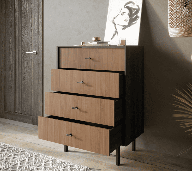 Комод Эмерсон коричневый/черный EM18_2