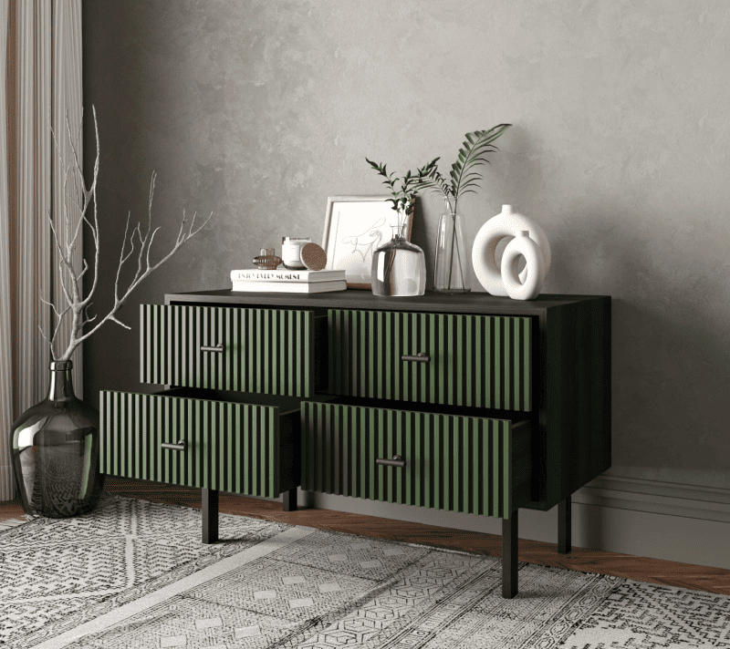 Комод Emerson зеленый/черный EM05/green/L_2