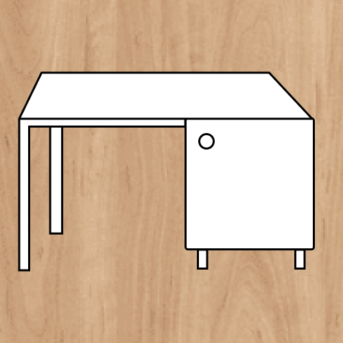  Стол письменный Bubble Solid орех BBL08S