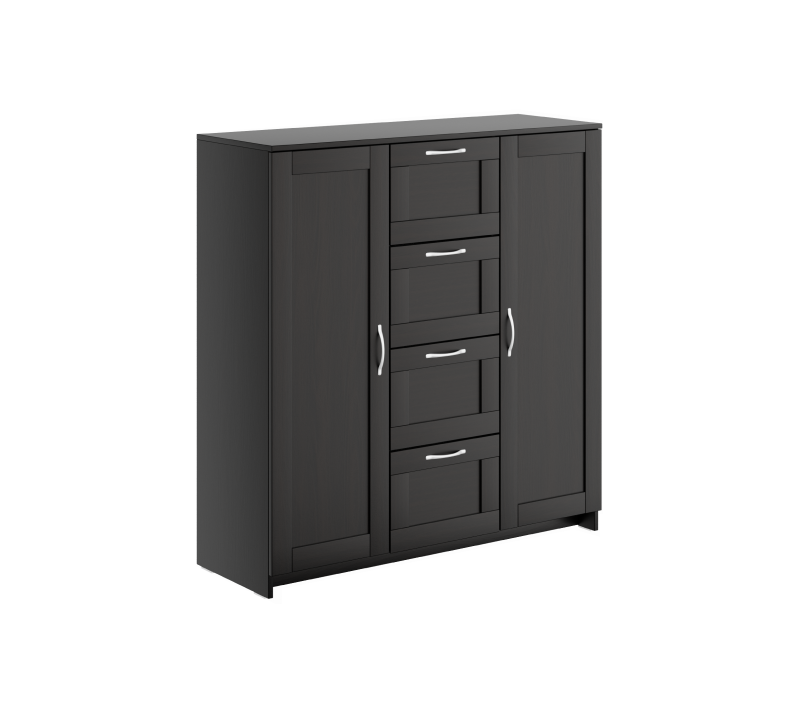 Тумба-комод с 2 дверцами и с 4 ящиками Sirius дуб венге_2