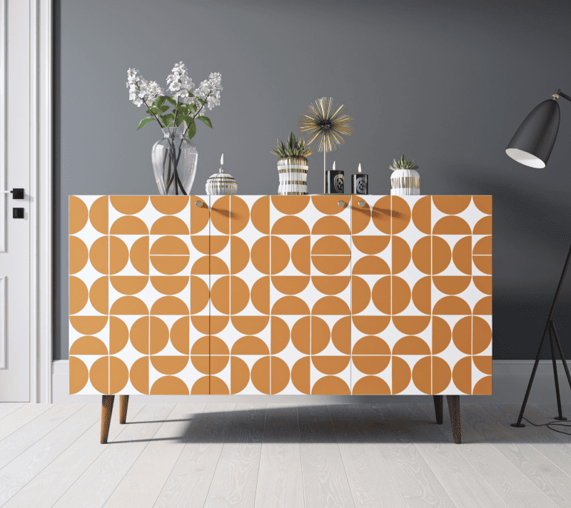 Тумба Berber оранжевый/белый BB01/Print_14_1