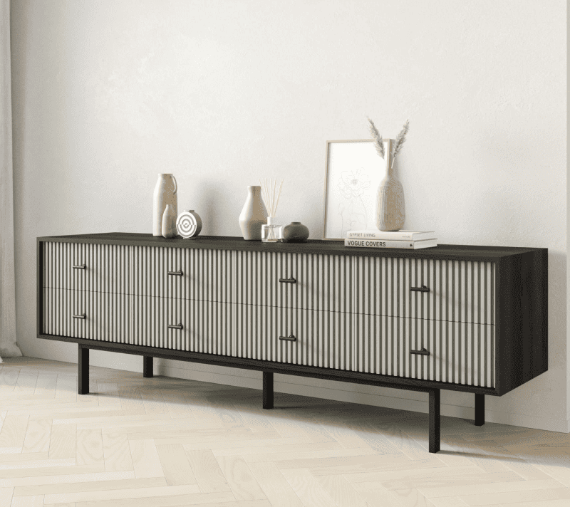 Комод Emerson серый/черный EM03/gray/L_3