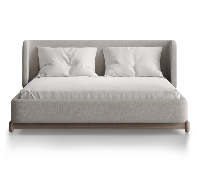 Кровать Basic молочный рогожка 140x200