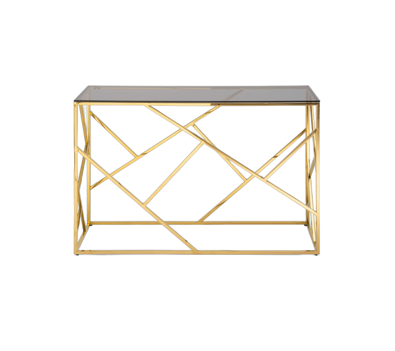 Стол консольный Арт Деко черный/золотой 120x40_1