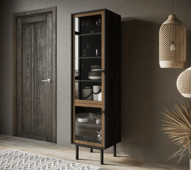 Витрина Emerson коричневый/черный EM10_3