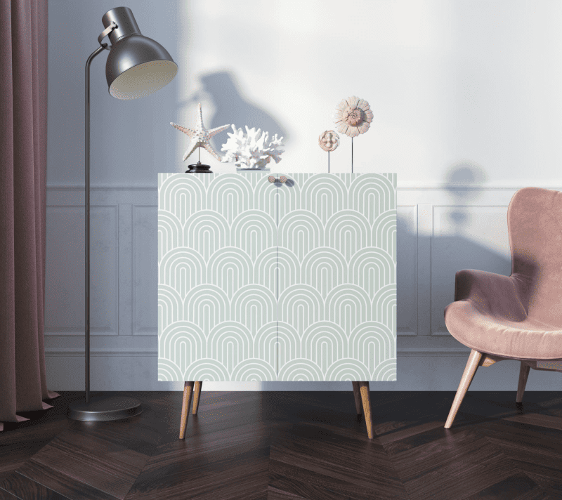 Тумба Berber зеленый/белый BB38/Print_34_1