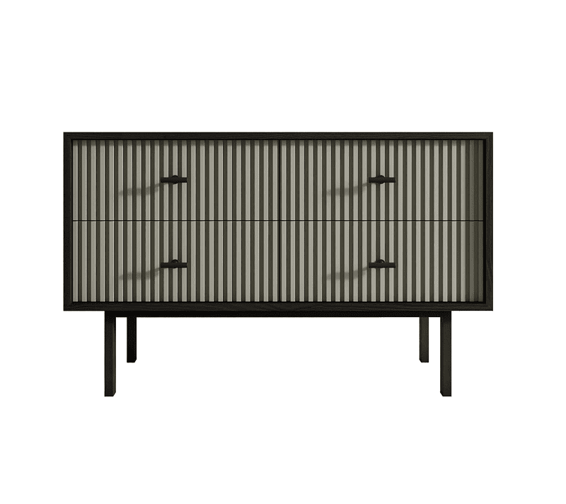 Комод Emerson серый/черный EM05/gray/L