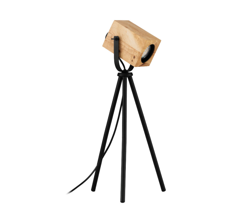 Настольная лампа Эйлис коричневый/черный 43749