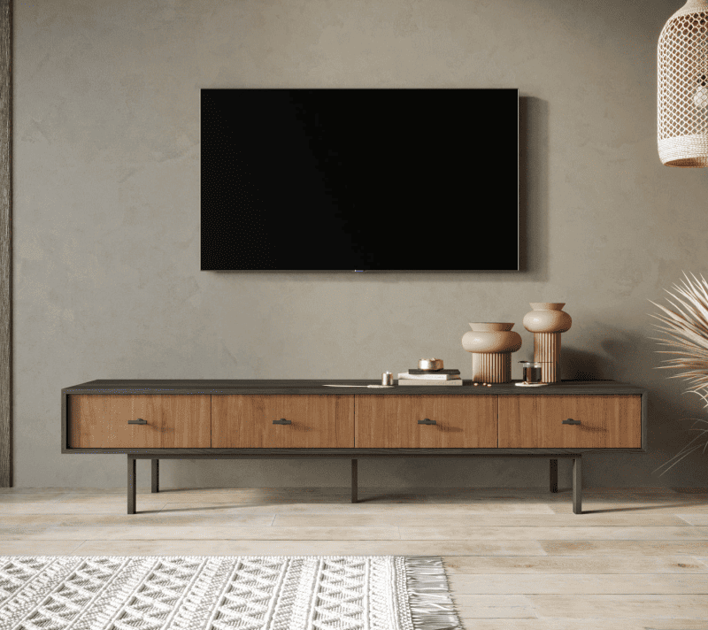 Тумба под телевизор Emerson коричневый/черный EM06_1