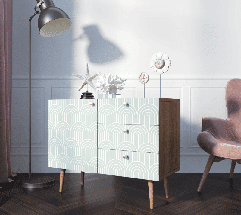 Тумба-комод Berber зеленый/белый BB34/Print_34_3