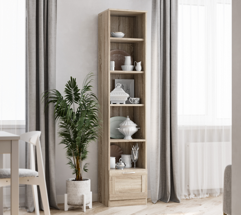 Стеллаж с 1 ящиком Sirius сонома 39_3