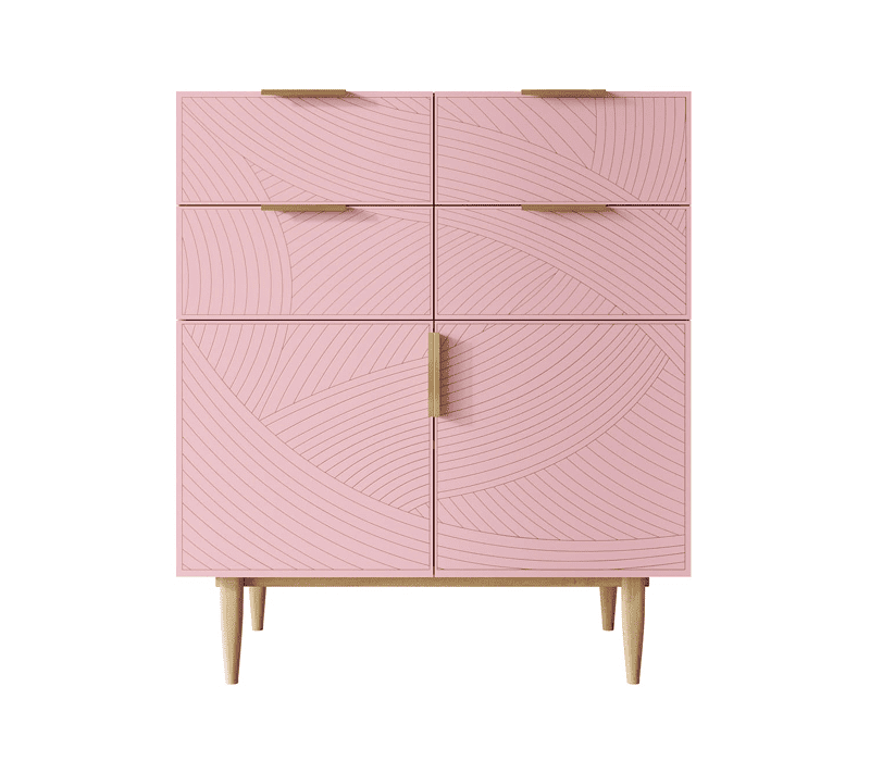 Комод Line розовый LN17/GR1/pink