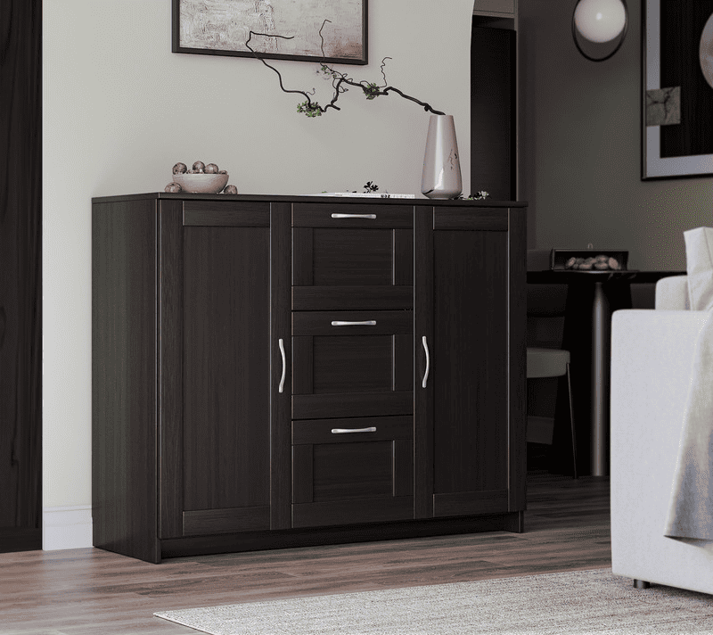 Тумба-комод с 2 дверцами и с 3 ящиками Sirius дуб венге_3