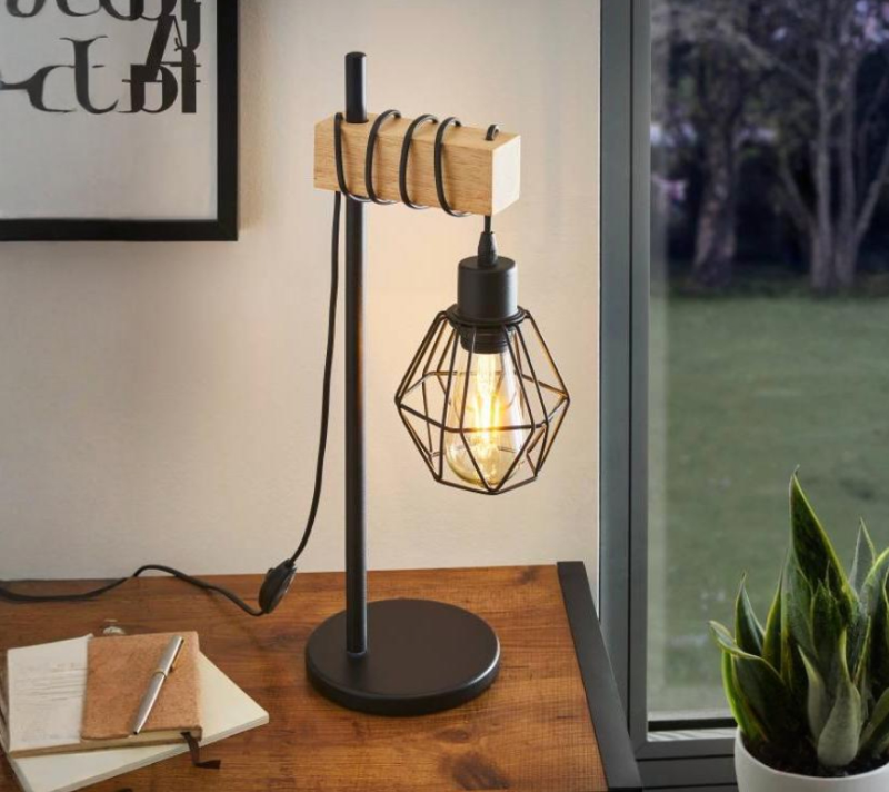 Настольная лампа Тауншенд 5 черный/бежевый 44079_2