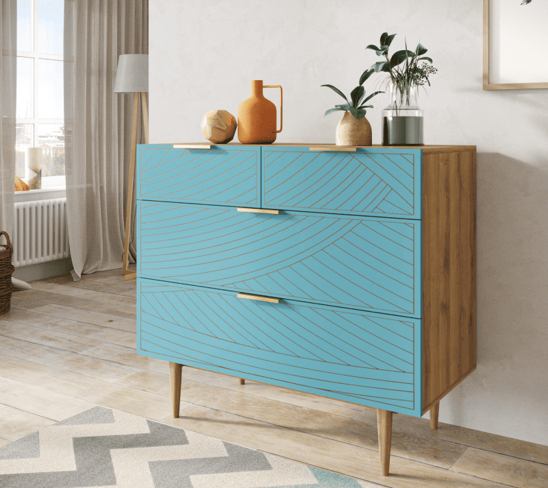 Комод Line голубой LN14/GR1/blue_3