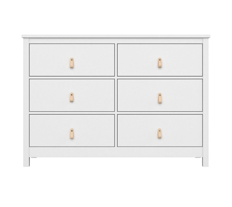 Комод 6 ящиков Wood белый