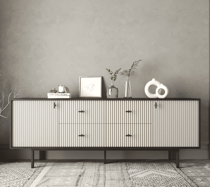 Тумба-комод Emerson белый/черный EM19/milky/L_1