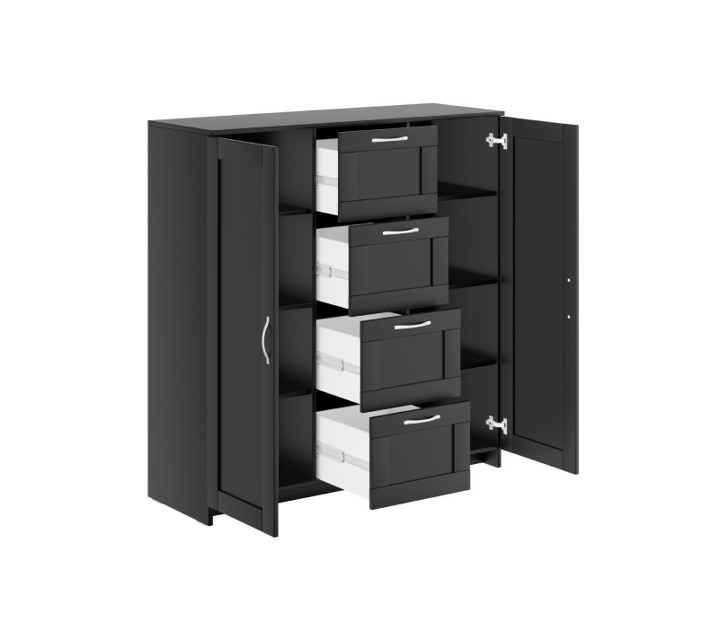 Тумба-комод с 2 дверцами и с 4 ящиками Sirius дуб венге_1