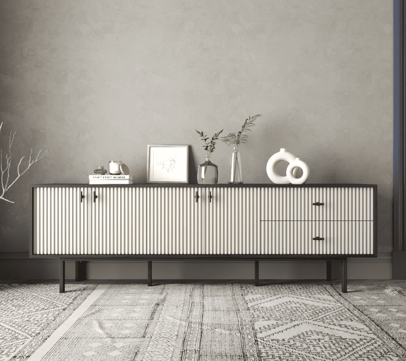 Тумба-комод Emerson белый/черный EM04/milky/L_1